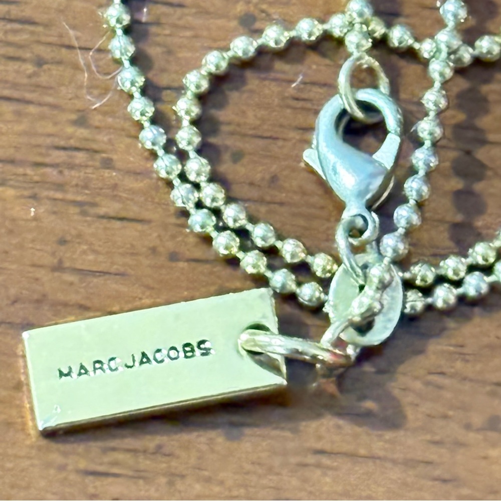 MARC JACOBS Gold TONE Wishbone CHAIN Necklace.